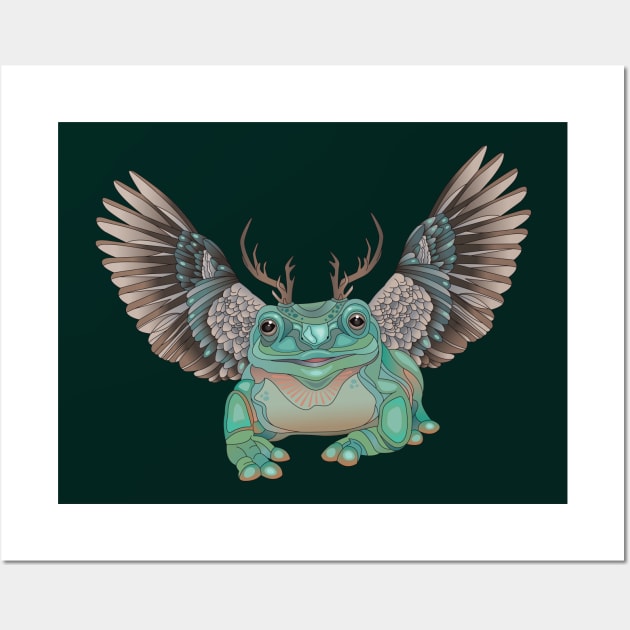 Frog with Wings, Tiny Majestic Wall Art by O GRIMLEY